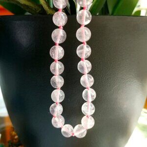 Premium quality Rose Quartz Necklace 19"
